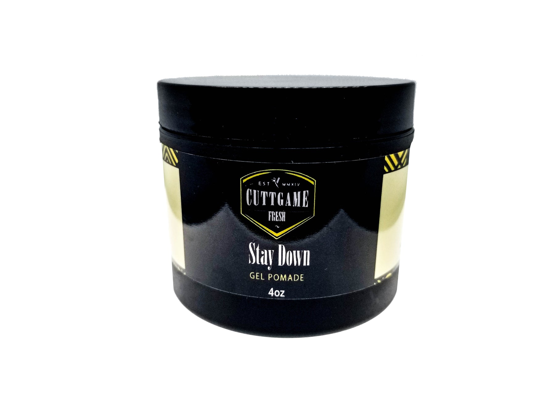 A bottle of the stay-down wave pomade 